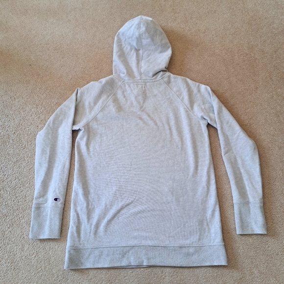 Champion Hoodie Light Grey Womens Medium Sweatshirt Cotton Blend - Picture 11 of 13